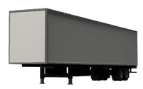 trailers sitting on white background
